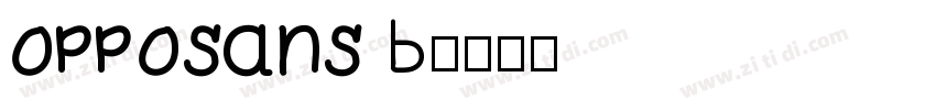 opposans B字体转换